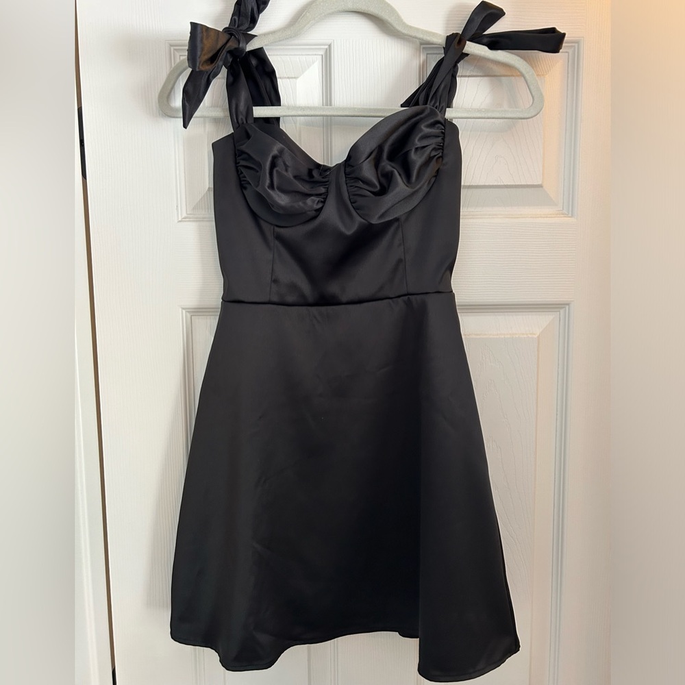 Perfect Little Black Dress With Tie Straps